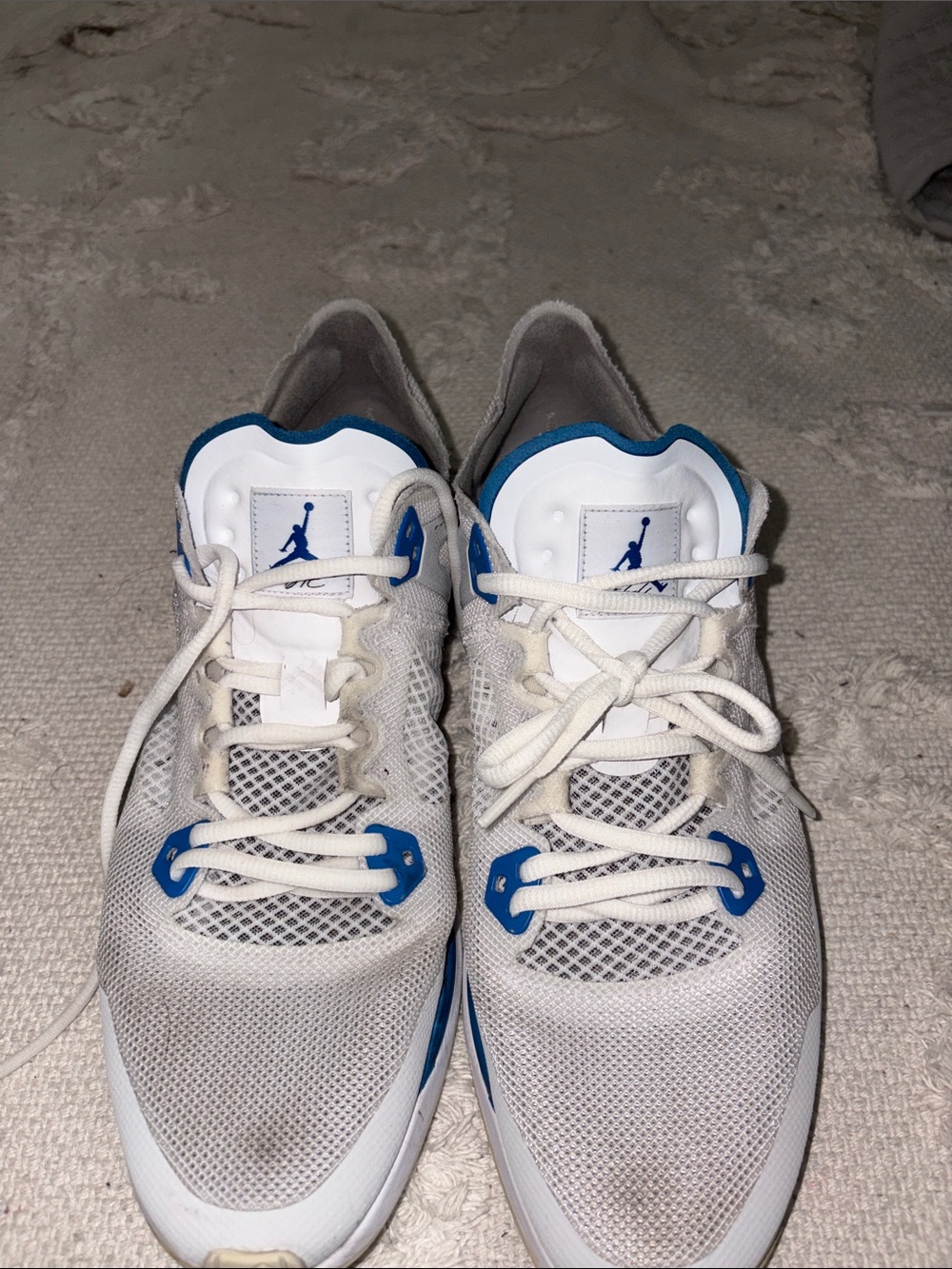 Jordan White and University Blue Mesh Trainers